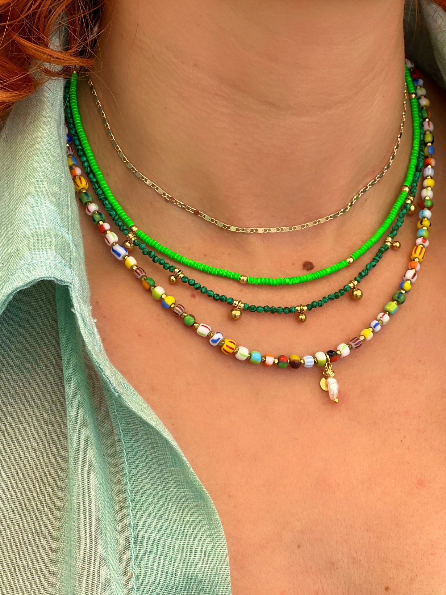 Multicolored Glass Necklace - Fuse Creations