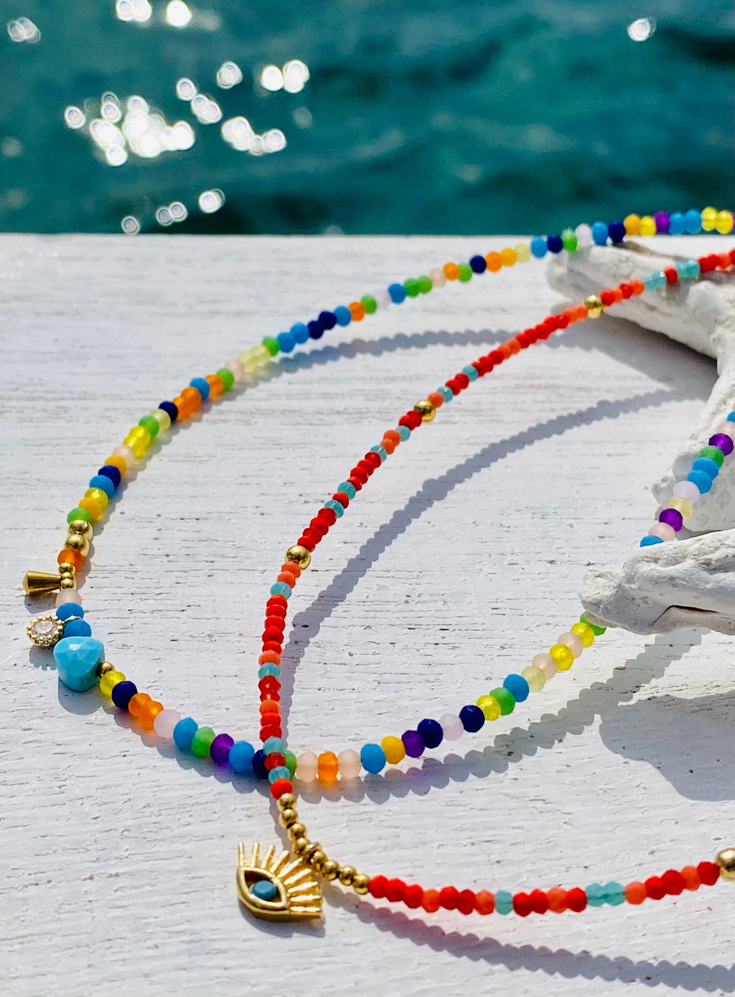 Colorful Crystals & Turquoise Bead - Fuse Creations