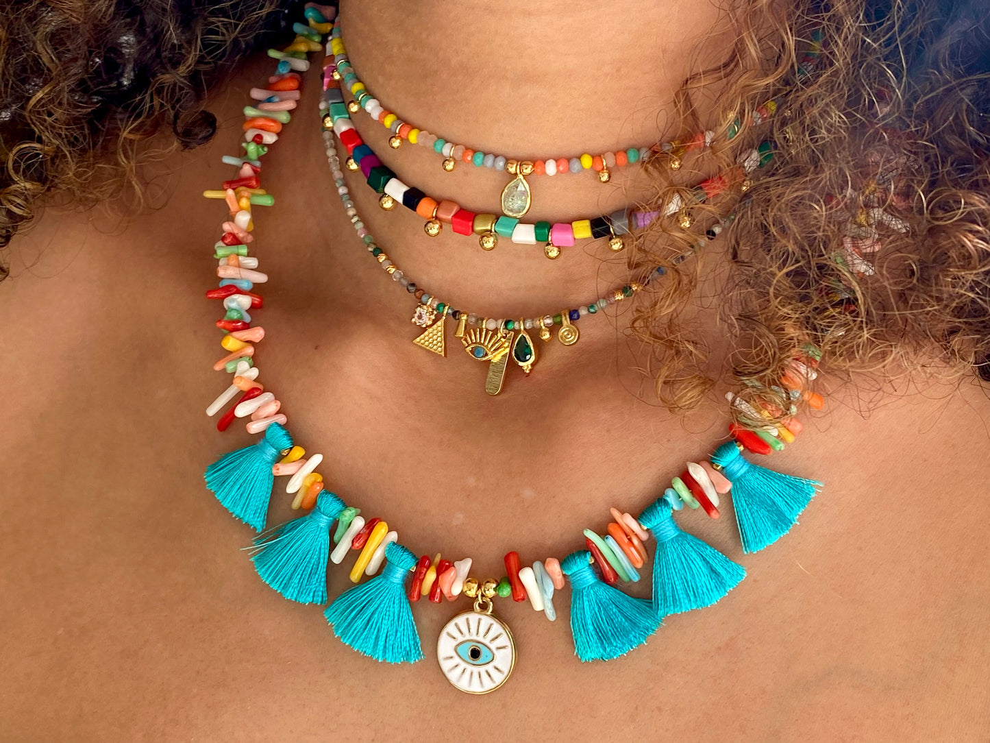 Colorful Corals & Tassels - Fuse Creations