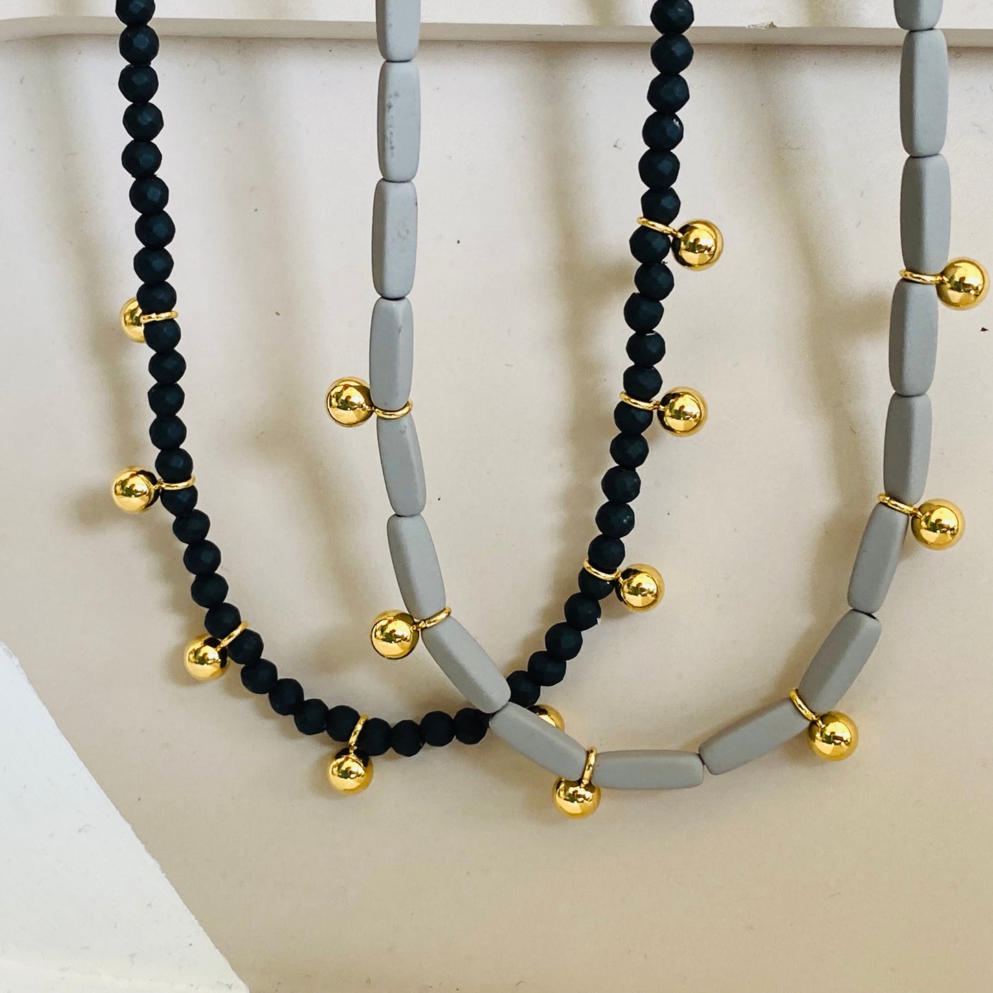 Grey/Black Matte Necklace - Fuse Creations